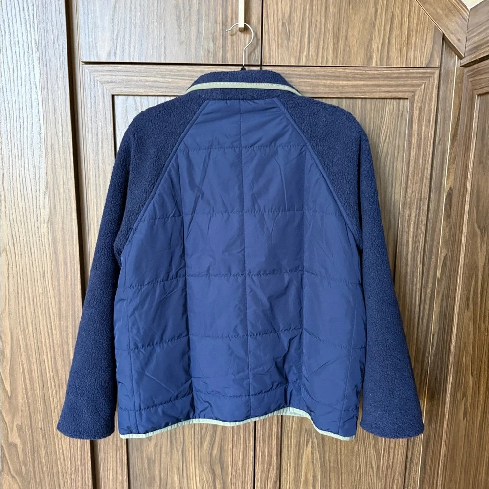 Lands' End Mixed Media Sherpa Fleece Jacket - Picture 4 of 4